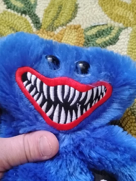 Plush Blue Monster Toy with Smiling Teeth - Cuddly Kids Plush - Picture 2 of 4
